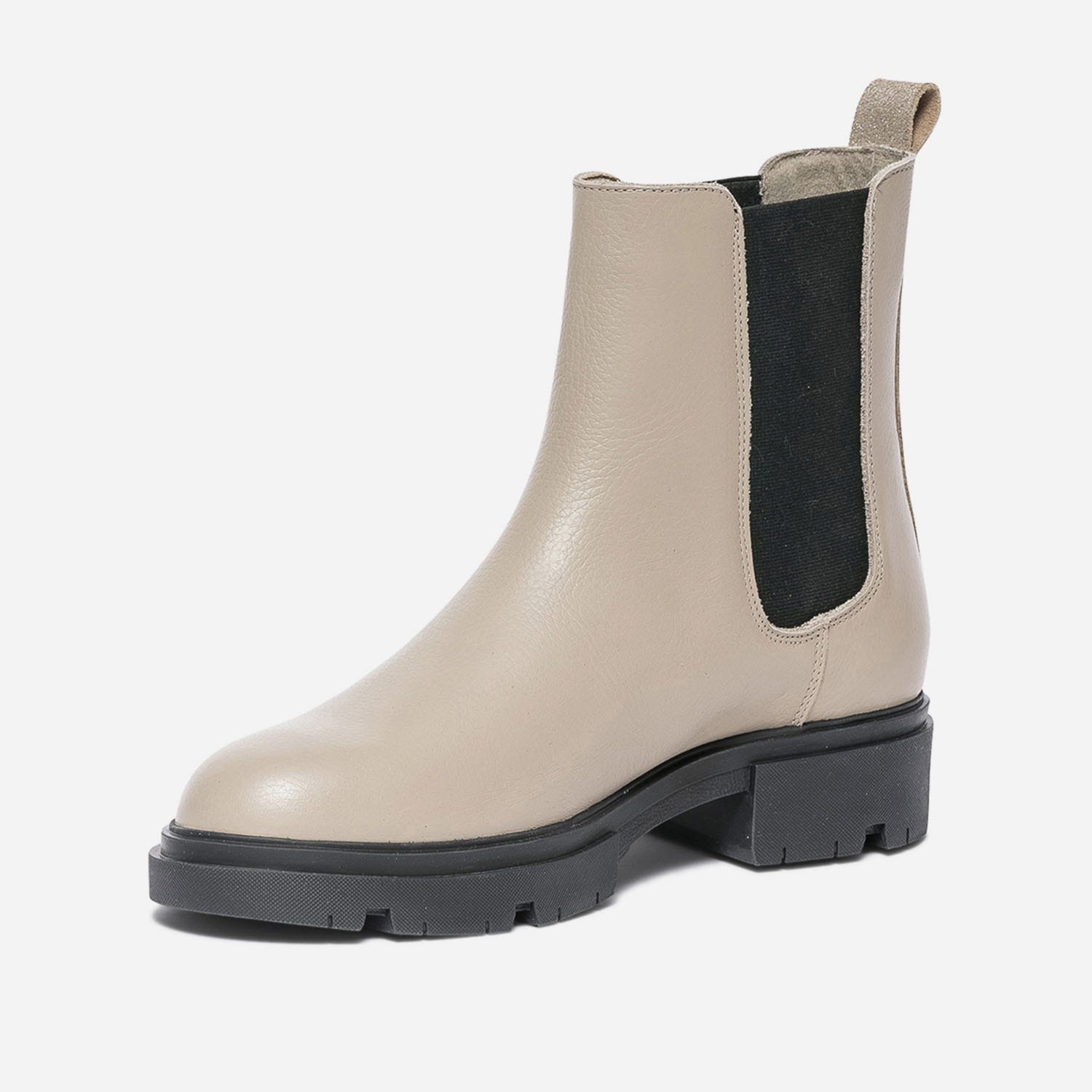 Chelsea boots TEXTO beige éco-conçu en cuir