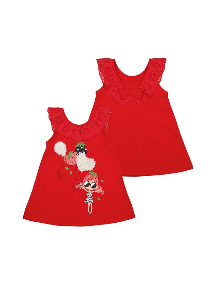 Mayoral Sommerkleid mit Schleife am Rücken in rot günstig kaufen 68