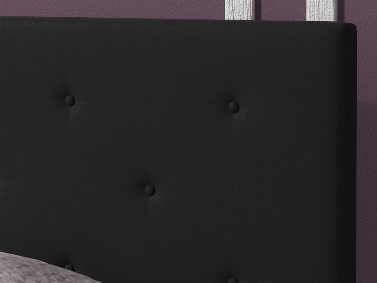 IHG Boxspringbett Esra 140x200 Webstoff Schwarz