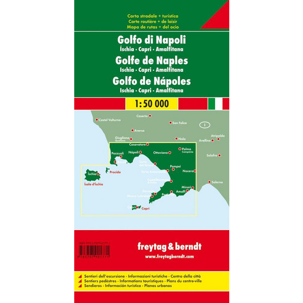 Golf von Neapel - Ischia - Capri - Amalfitana 1 : 50 000 Autokarte - Straßenkarte