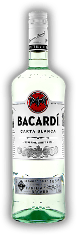 Bacardi Carta Blanca 1,0 Liter Bacardi Carta Blanca 1,0 Liter  1	 Liter - Vol 37,5%