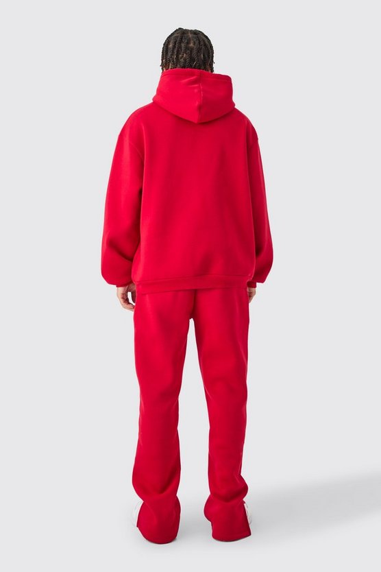 Oversize Trainingsanzug mit Man-Dash Print und geteiltem Saum
