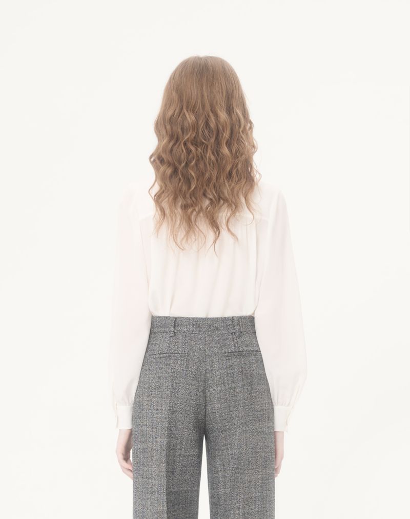 Camisa de crepe de chine