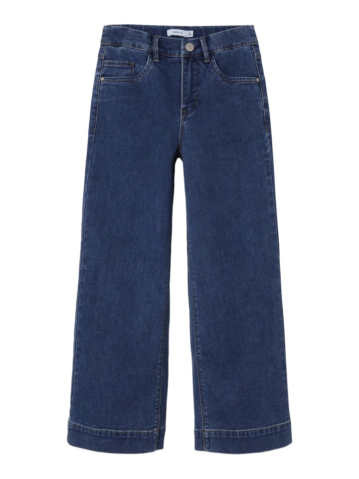 name it Wide Leg Jeanshose in medium blue denim günstig kaufen
