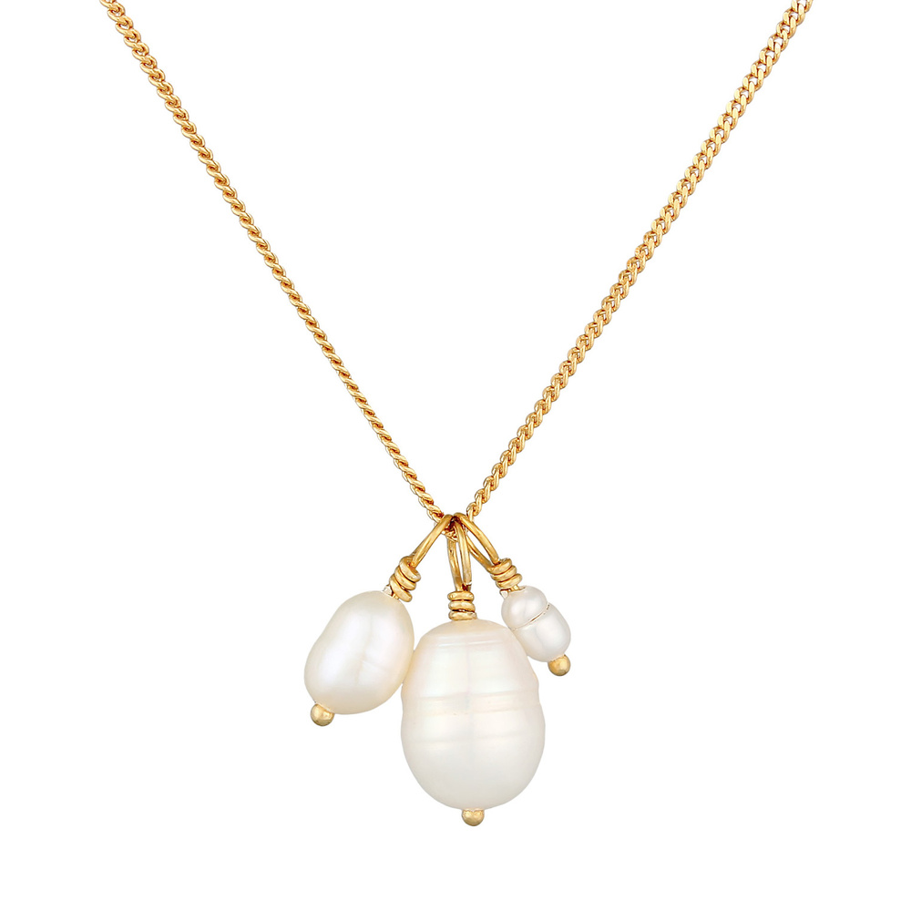 Elli PREMIUM Elli PREMIUM Collier Pendentif femme baroque avec perles d'eau douce en argent st collier
