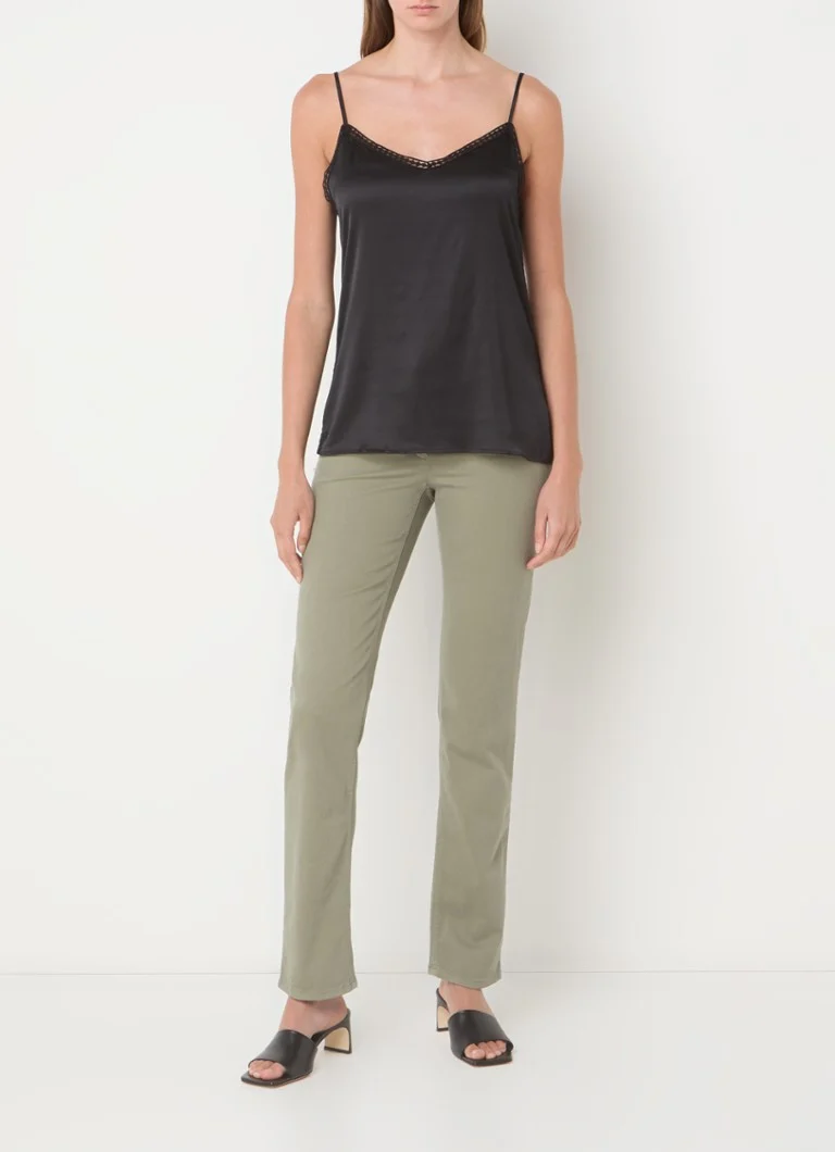 Canotta in raso Gerry Weber con dettagli traforati.