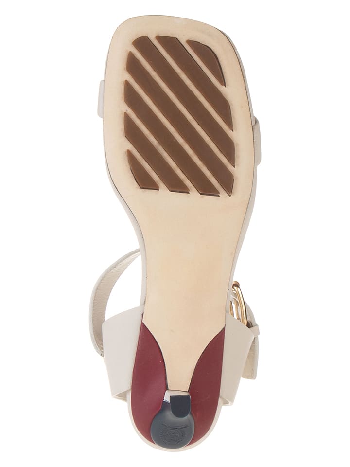 Tommy Hilfiger Shoes Leder-Sandaletten in Weiß günstig kaufen