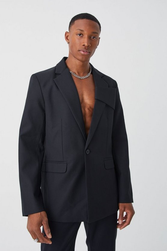 Lockerer Blazer mit Streifen