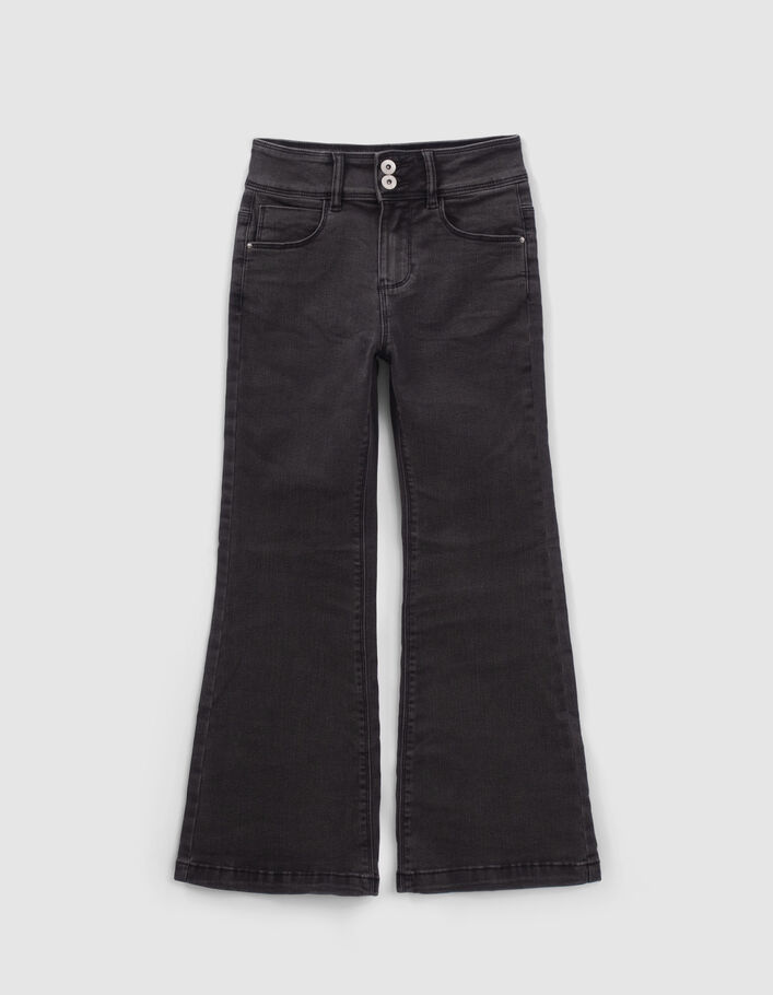 Jean BOOTCUT gris poche dos brodée fille