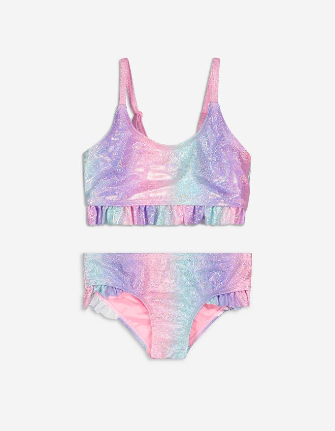 Set aus Bikinitop und Bikinislip - Volants