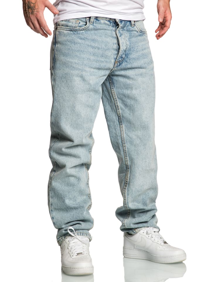 Amaci&Sons 90s Baggy Jeans BOX HILL in Hellblau günstig kaufen