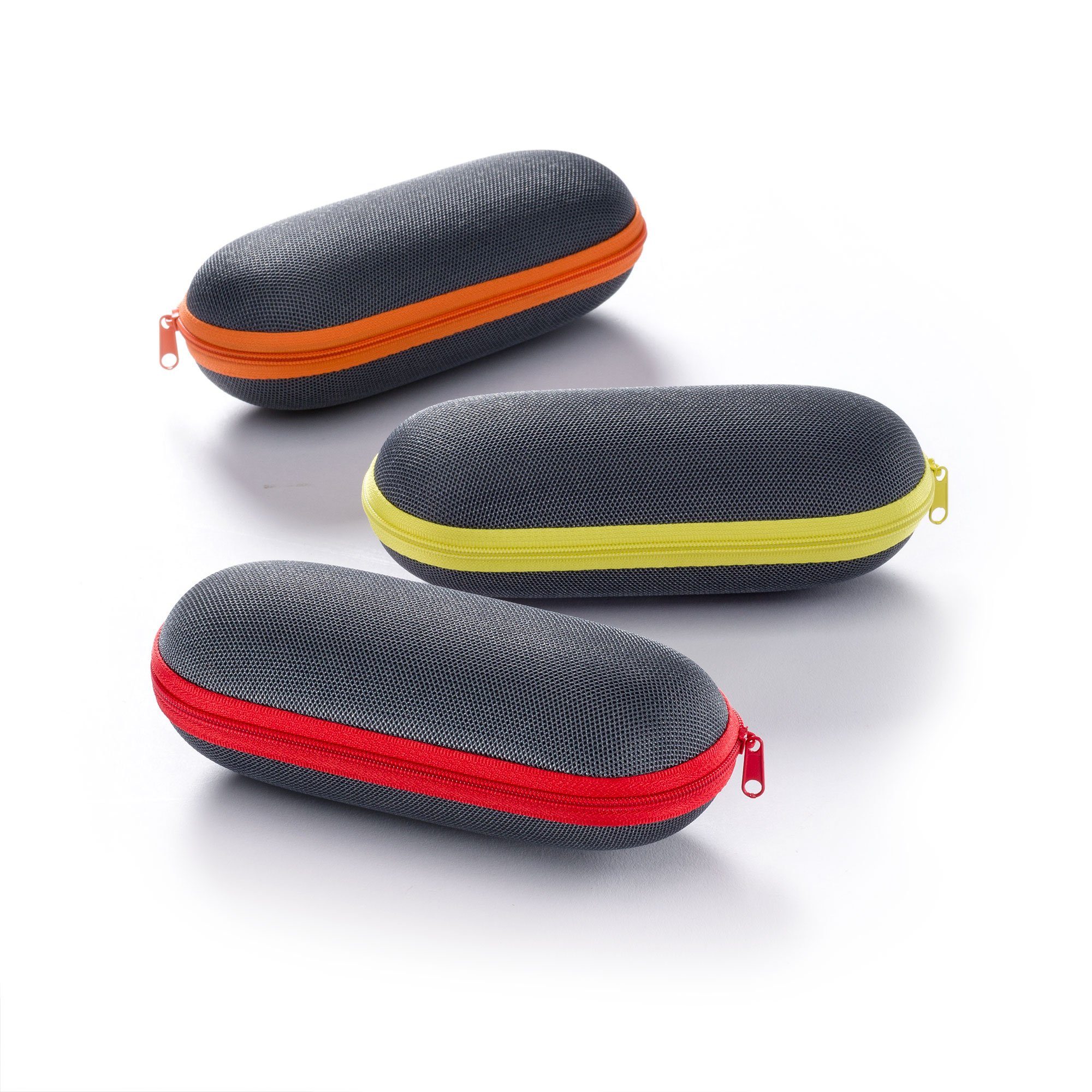 FEFI Brillenetui Leichtes Hardcase Brillenetui - Sport- und Sonnenbrillen Etui, Set aus 1 Etui + hochwertigem Mikrofasertuch