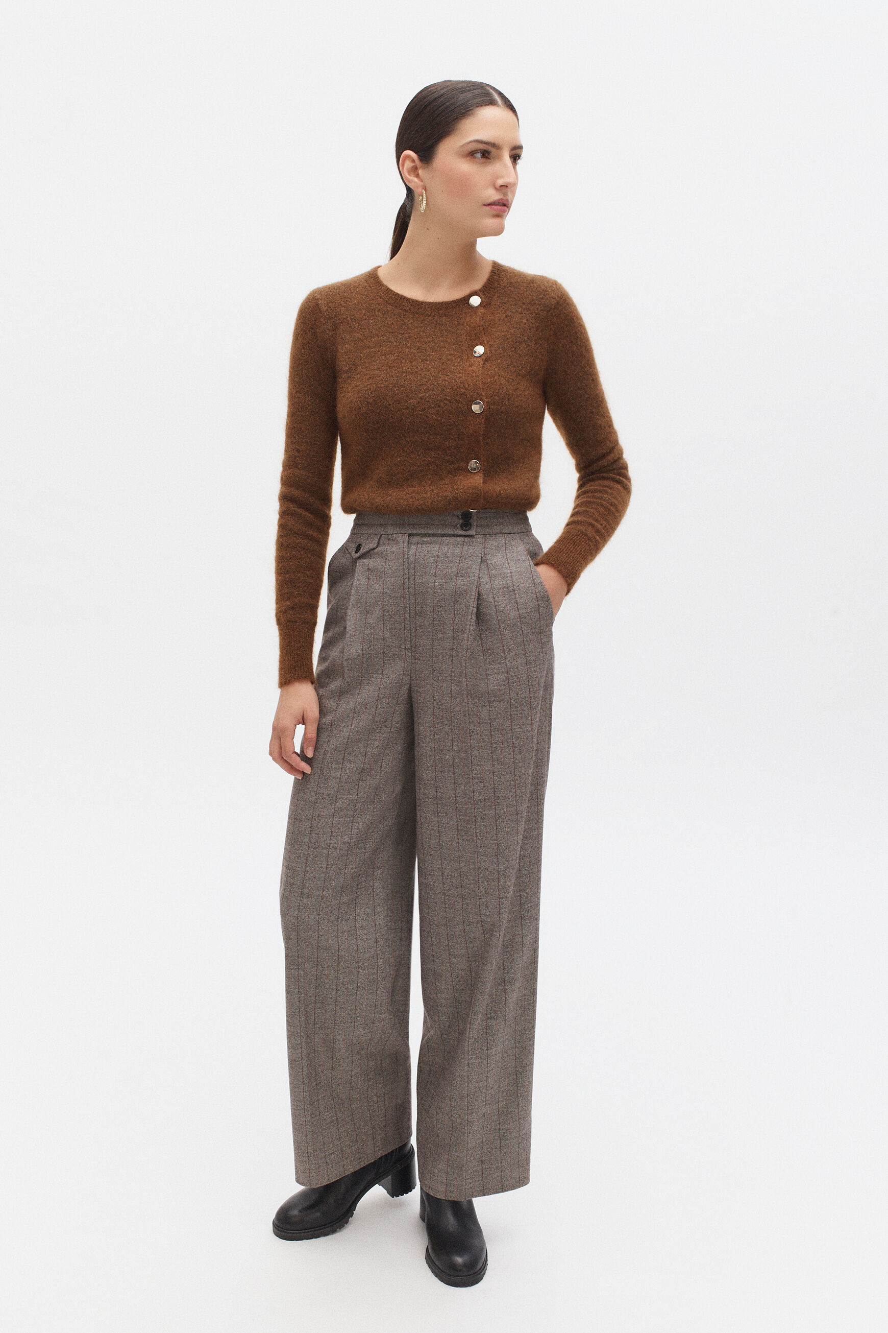 Pantalon oliver camel femme