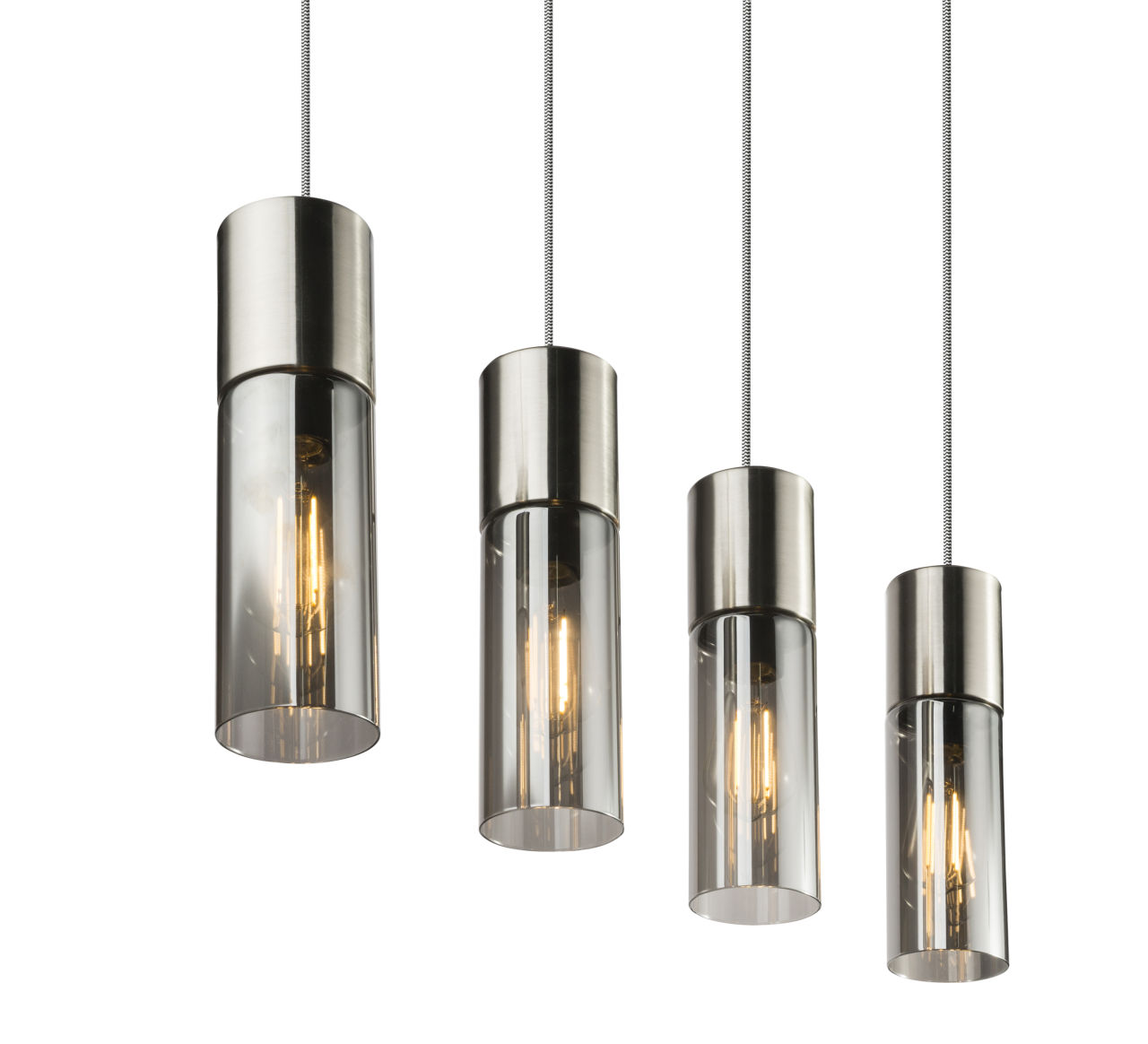 Globo Lighting - ANNIKA - Hängeleuchte Metall Nickel matt, 4x E27