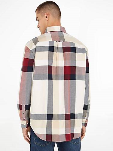 TOMMY HILFIGER Herren Hemd PLACED GLOBAL STP CHK SHIRT