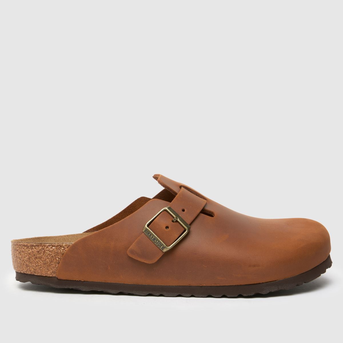 BIRKENSTOCK – Boston – Träskor i konjaksfärgat material