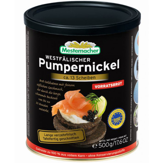 Mestemacher Echt westfälischer Pumpernickel in der Dose 500G