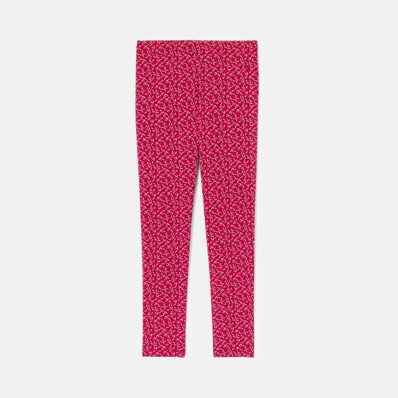 Leggings imprimés rose fille