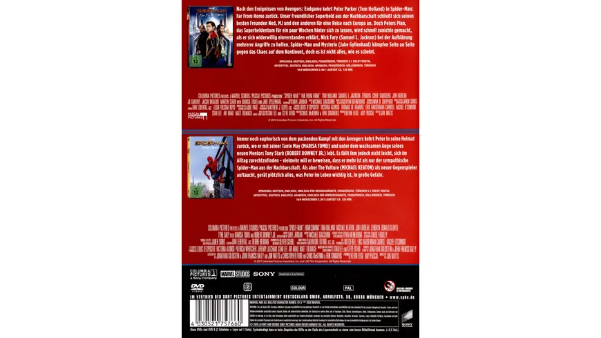 Spider-Man: Far from home & Spider-Man: Homecoming  [2 DVDs]