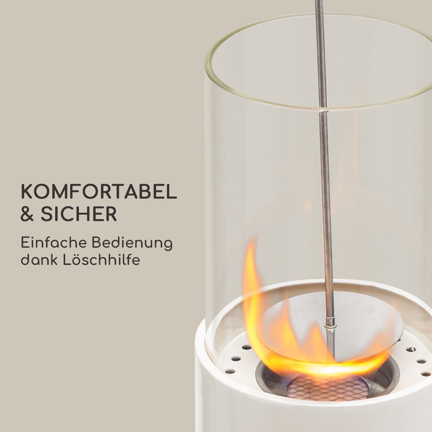 Blumfedt Echtfeuer-Dekokamin Fiamme Pila Ethanol-Kamin