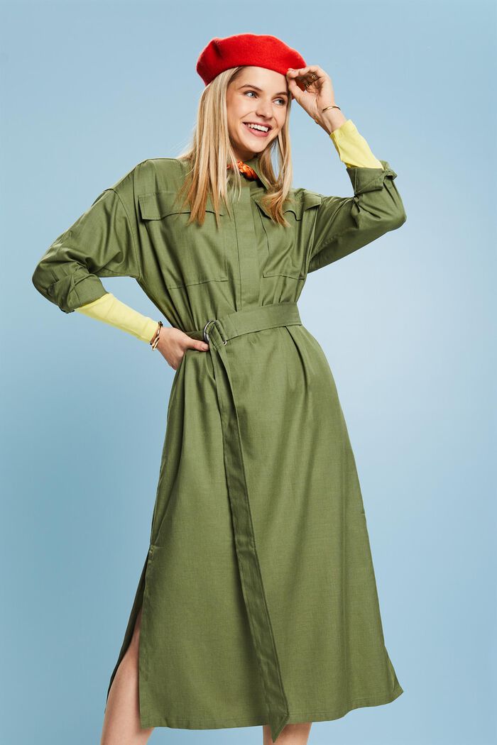 Midi-Hemdblusenkleid