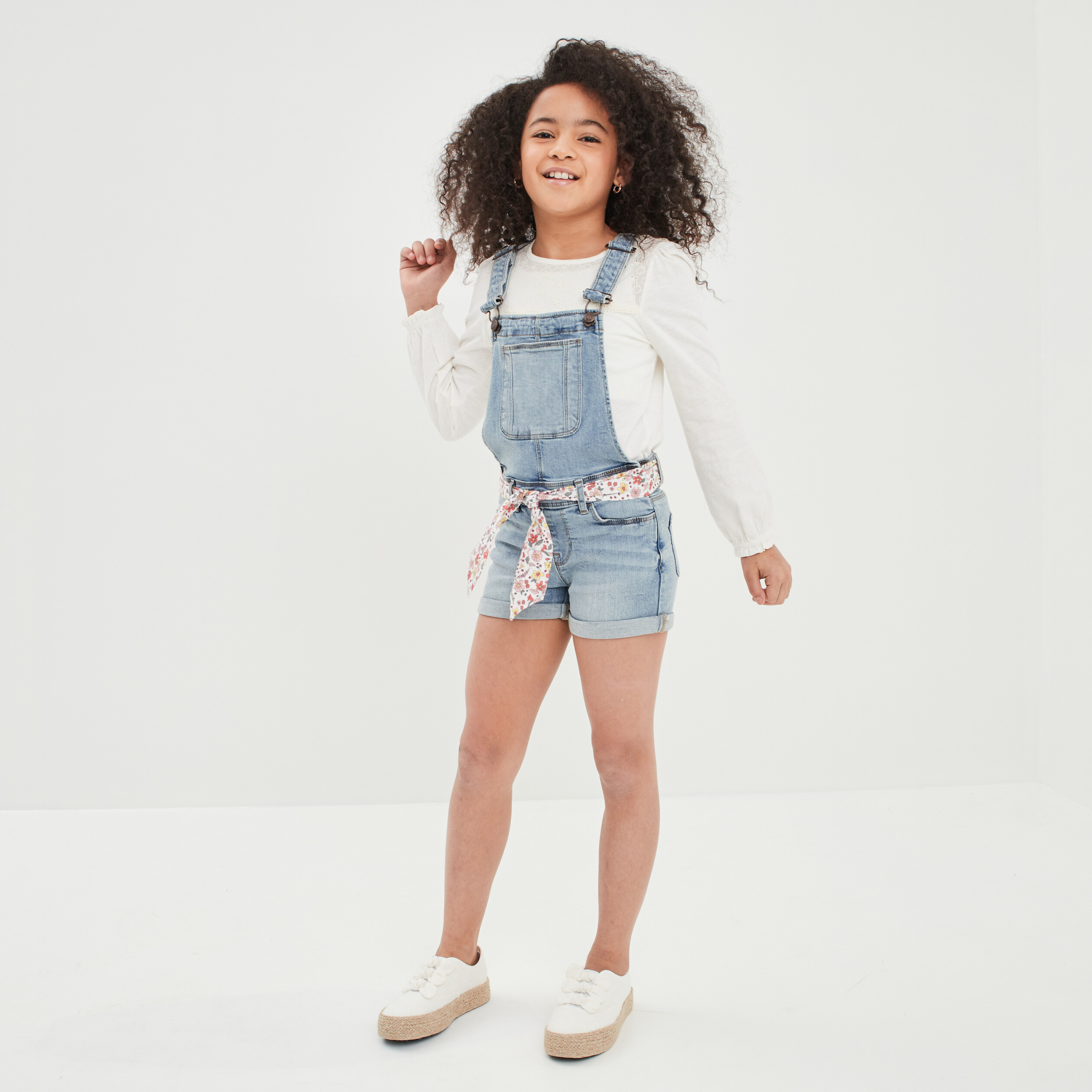 T-shirt avec broderie Creeks ivoire fille | La Halle