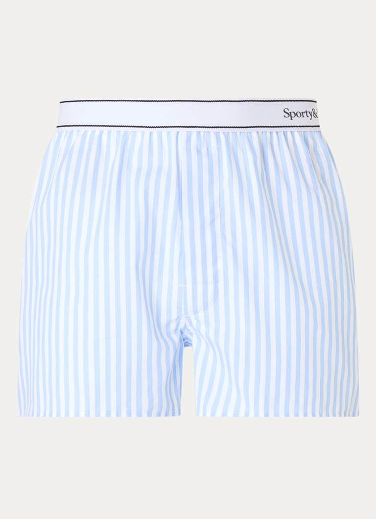Boxer Sporty & Rich à rayures et ceinture logotée