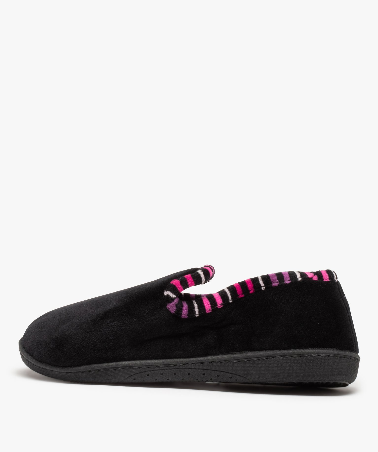 Pantoufles femme mules à talon en velours - Isotoner noir | GEMO