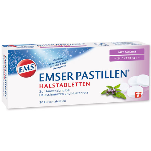 EMSER Pastillen mit Salbei zuckerfrei  30 St  Pastillen