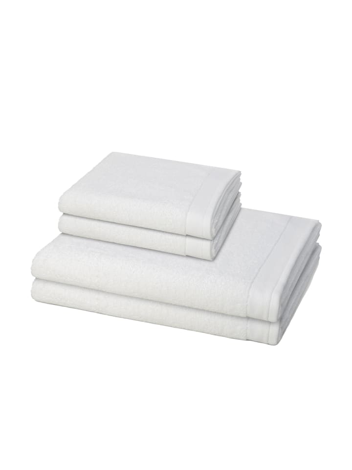 Möve 2 X Handtuch 2 X Duschtuch im Set Premium in Snow günstig kaufen 4