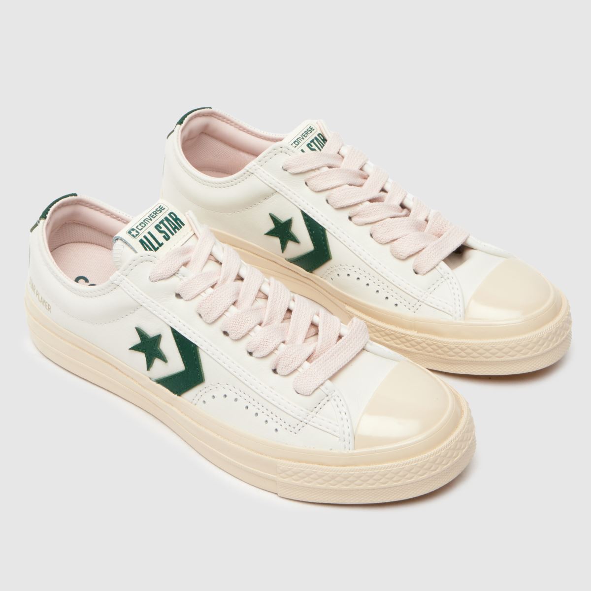 Converse Star Player 76 cipők fehér és zöld színben