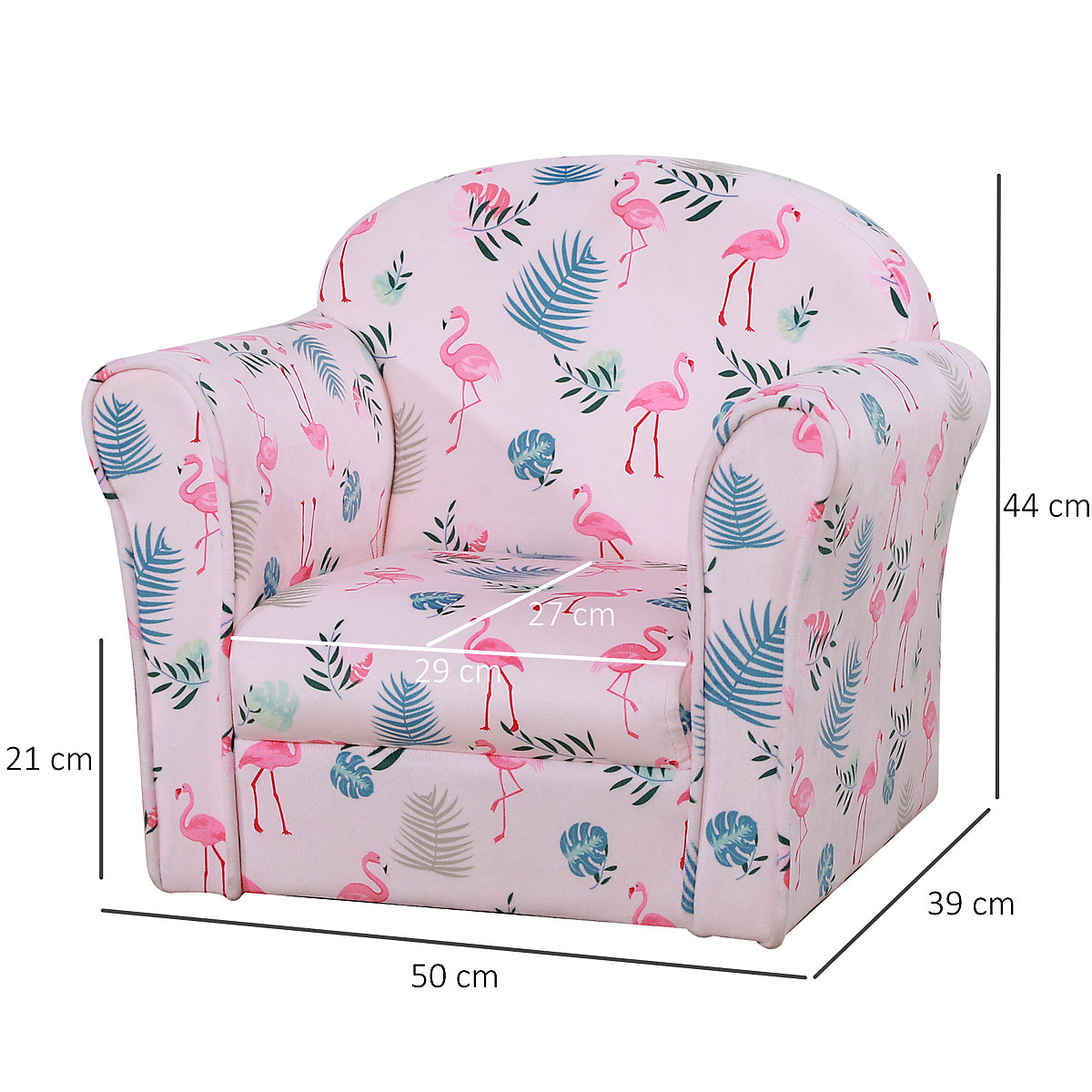 Kindersessel mit Flamingo- oder Weltraum-Muster