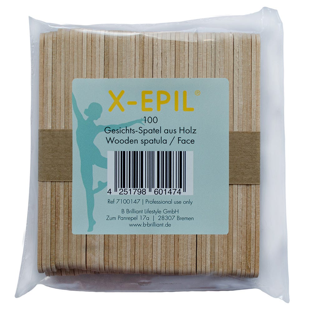 X-EPIL Gesichtsspatel aus Holz 100 Stück
