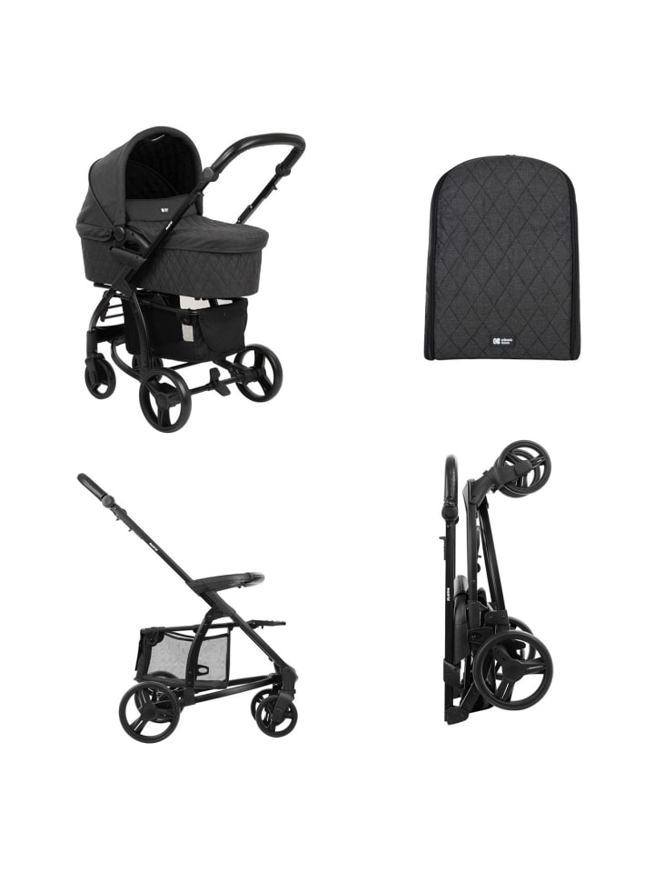 Kikkaboo Kombikinderwagen Madrid 3 in 1 in schwarz günstig kaufen onesize