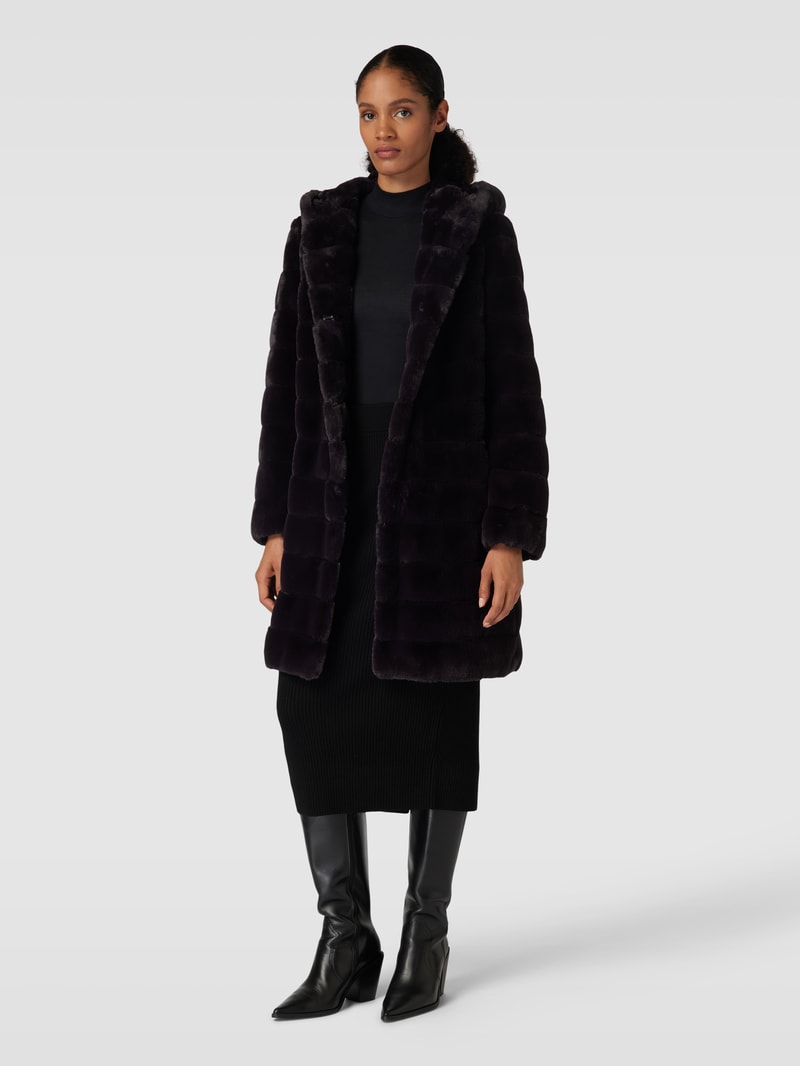Jacke mit Kunstfell in anthrazit