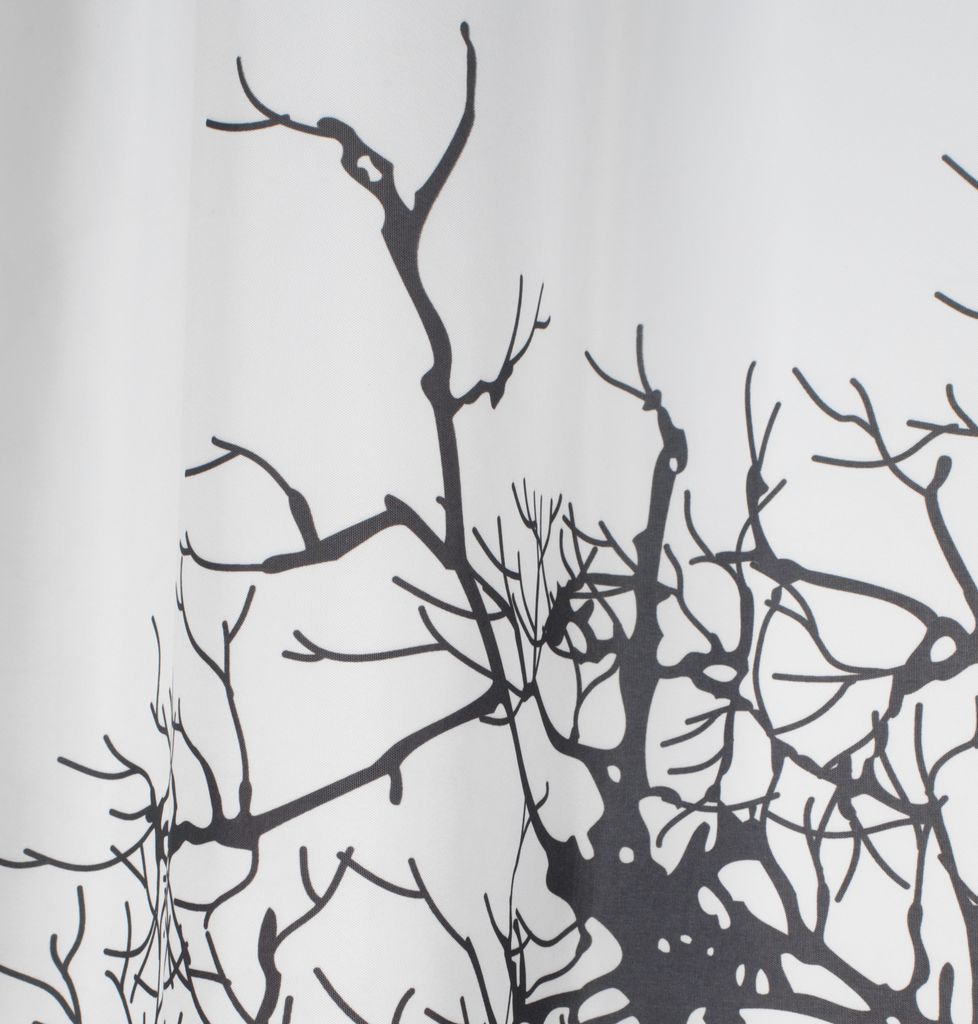 MARIEBY złota zasłona prysznicowa MARIEBY 180x200cm czarno/biała KRONBORG