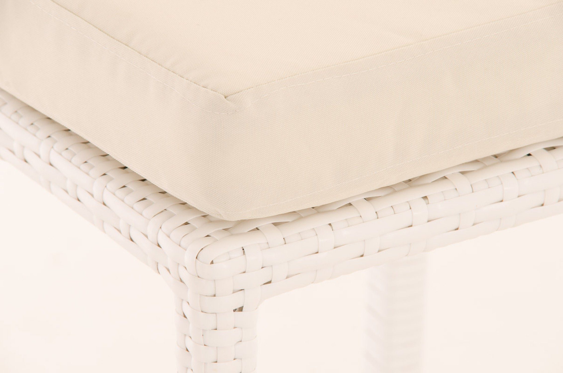TPFGarden Gartenlounge-Hocker Marlies - Barhocker aus wasserfestem, UV-beständigem Polyrattan (Barstuhl mit pulverbeschichtetem Aluminiumgestell, Tresenhocker mit wasser- und schmutzabweisenden Sitzkissen), Maße (HxBxT): 107x40x44 cm, Sitzhöhe: 75 cm