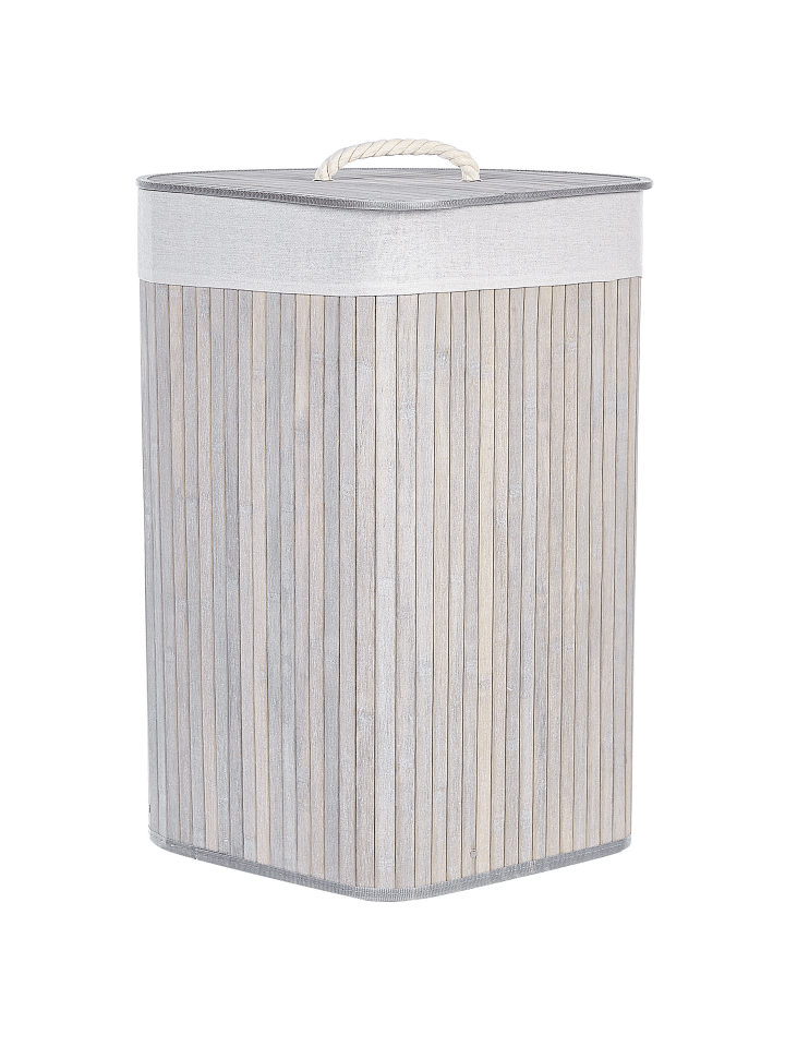 Beliani Wäschekörbe MATARA in Grau/Weiß - (W) 60 x (H) 60 x (L) 35 cm günstig kaufen onesize