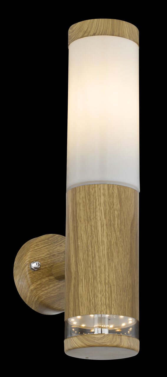 Globo Lighting - JAICY - Außenleuchte Edelstahl holzoptik, 1x E27 LED