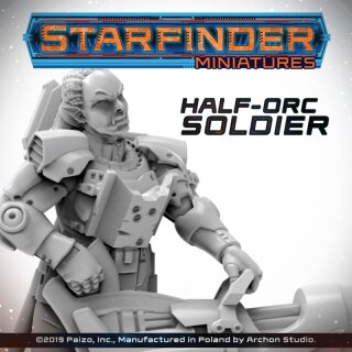 Starfinder Miniatures: Half-Orc Soldier
