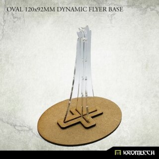Oval 120x92mm Dynamic Flyer Base with acrylic stem