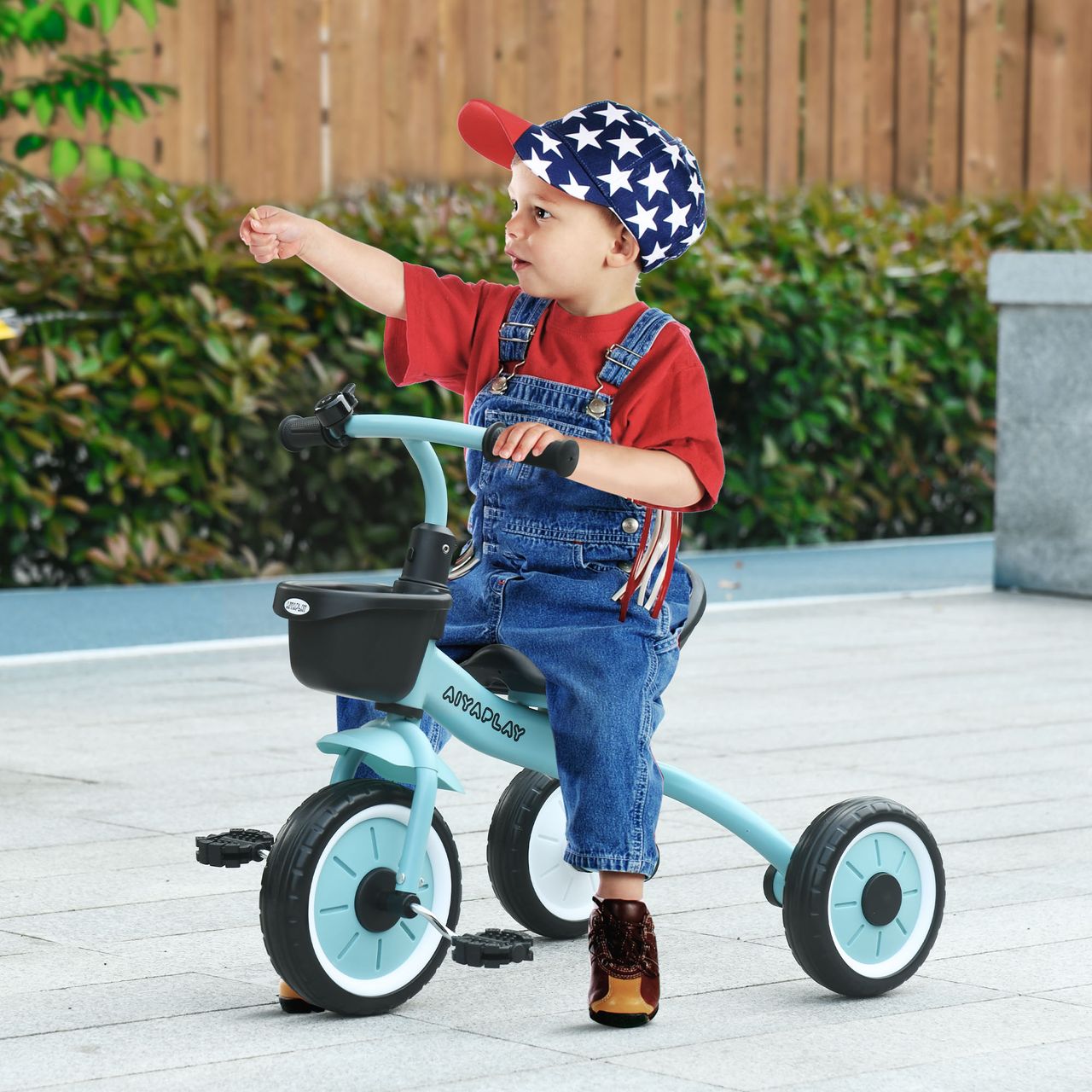 AIYAPLAY Dreirad, Kinderfahrrad mit Fahrradkorb, Kinderrad für Kinder 2-5 Jahre