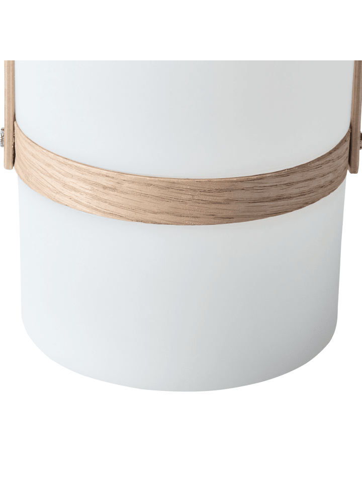 Beliani LED-Tischlampe für den Außenbereich ESTERO in Weiß/Heller Holzfarbton günstig kaufen onesize