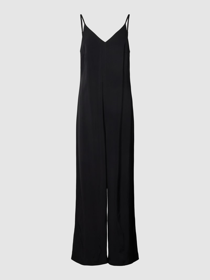 Jumpsuit aus reiner Viskose in schwarz
