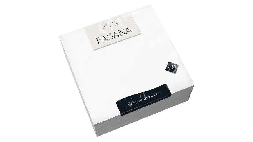 FASANA Servietten einlagig 33x33cm weiß weiß