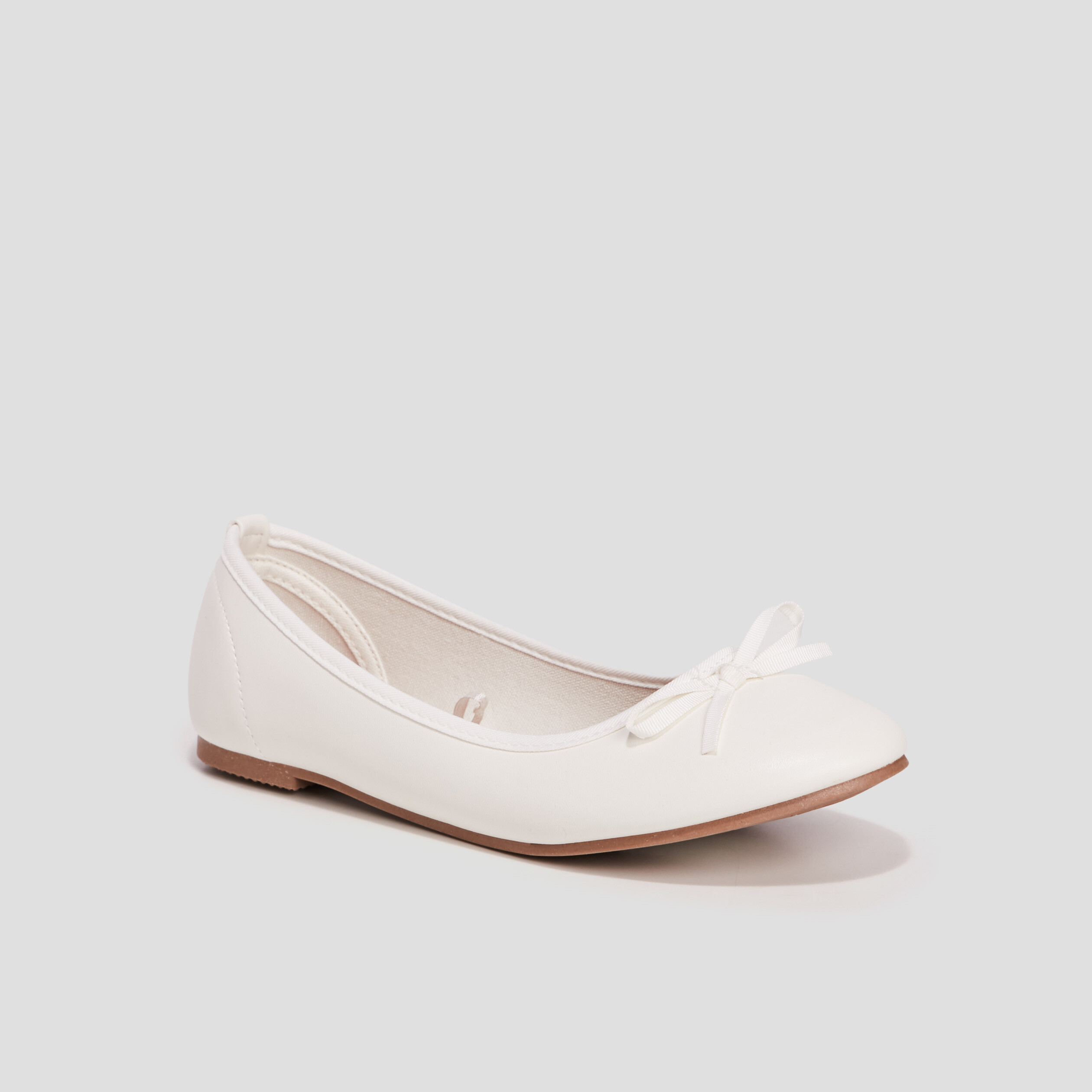 Ballerines avec noeuds blanc fille | La Halle