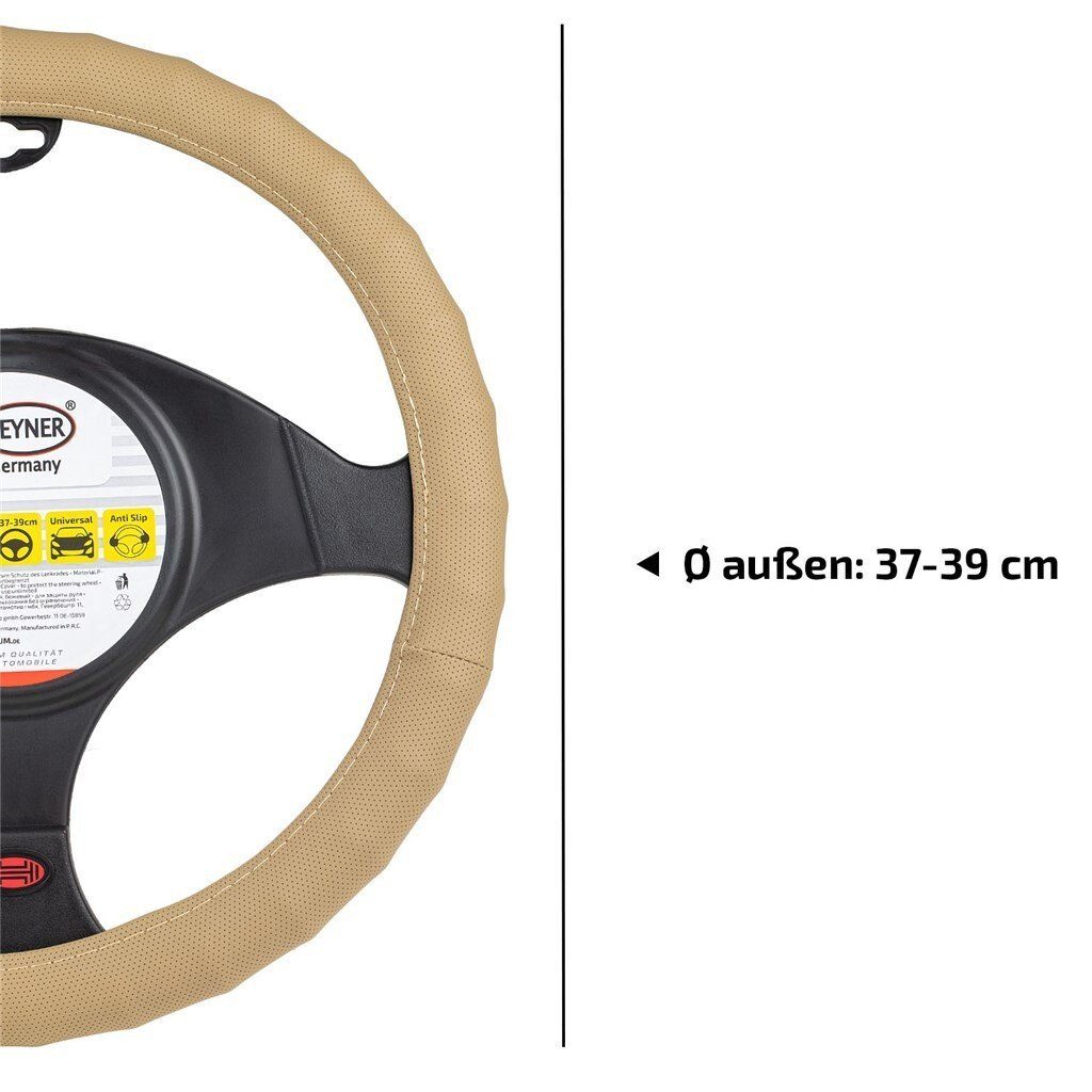HEYNER Lenkradbezug Premium Lenkradhülle beige