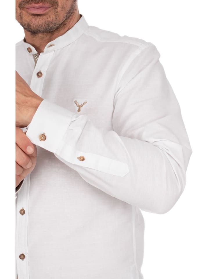 MarJo Stehkragenhemd ROLAND in weiß-erde günstig kaufen 3XL
