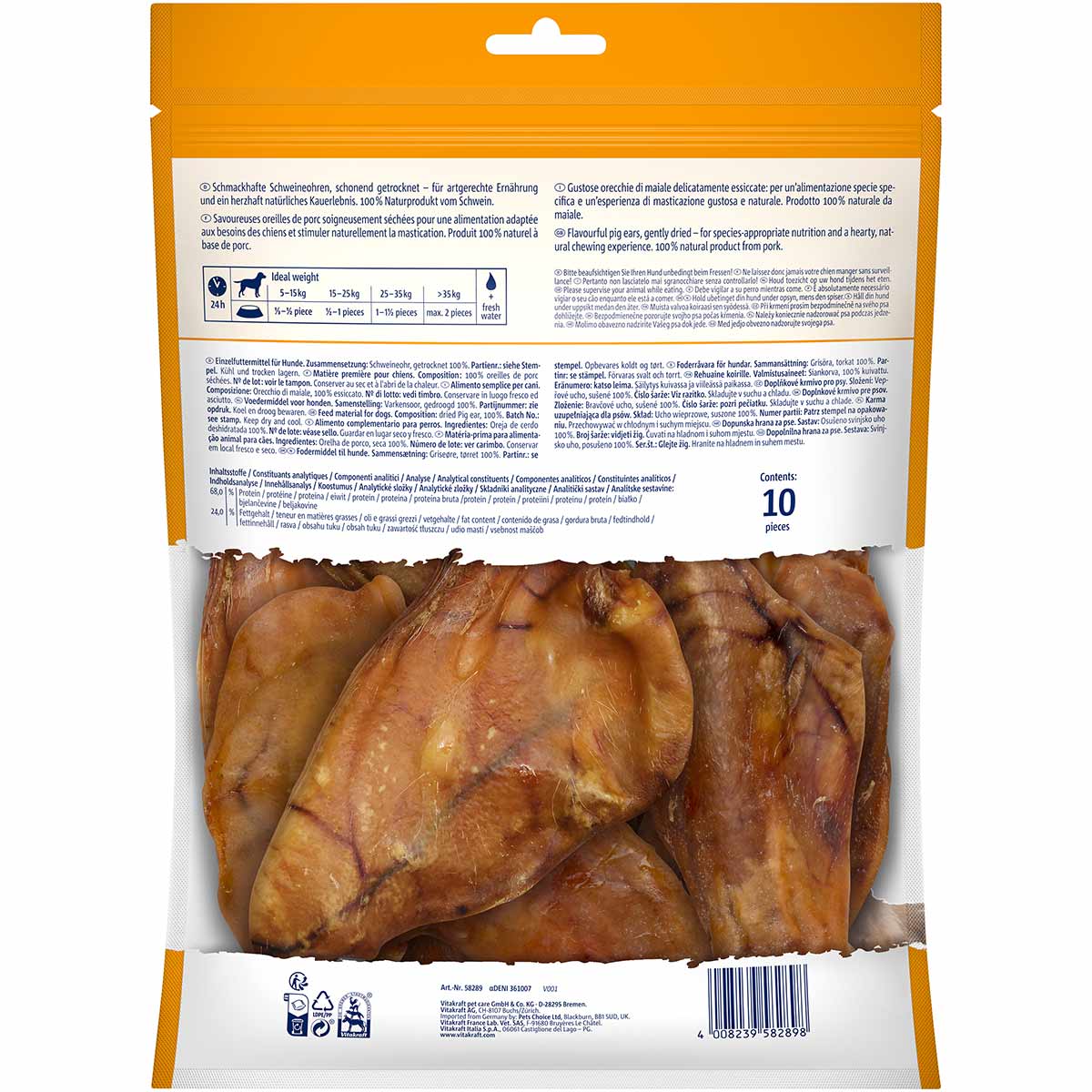 Vitakraft Chews pure Schweineohren 10 Stück kaufen bei ZooRoyal