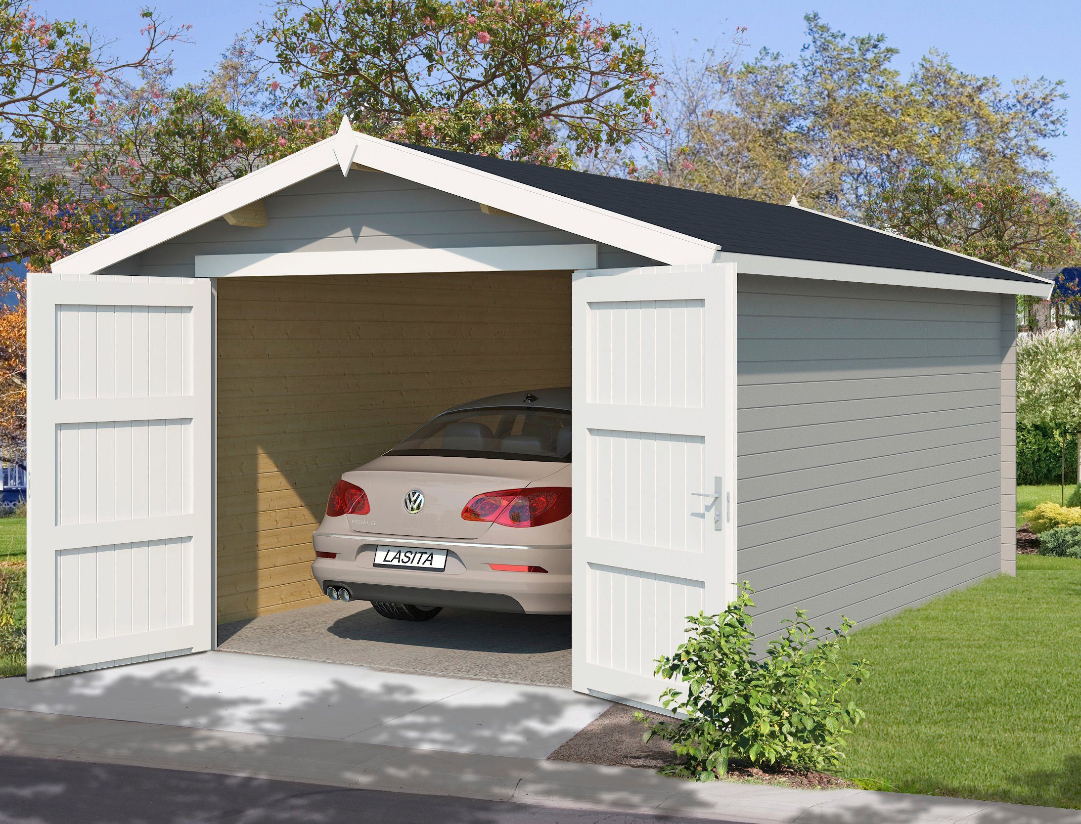 LASITA MAJA Garage Mauritius, BxT: 382x560 cm, 202 cm Einfahrthöhe